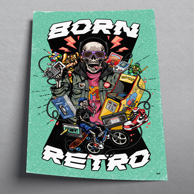 Born Retro - 1980&#39;s Nostalgia Poster