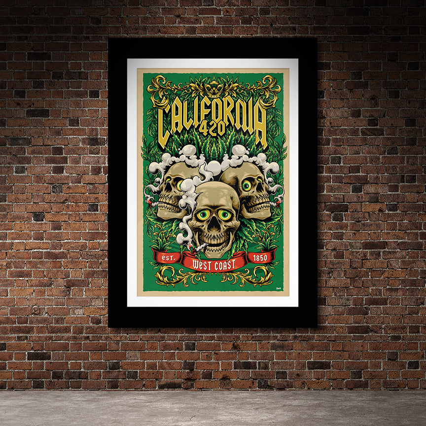 California 420 - West Coast Poster - zigally