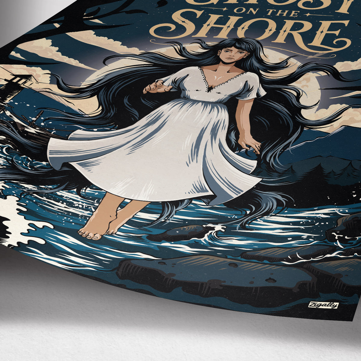 The Ghost on the Shore Art Print