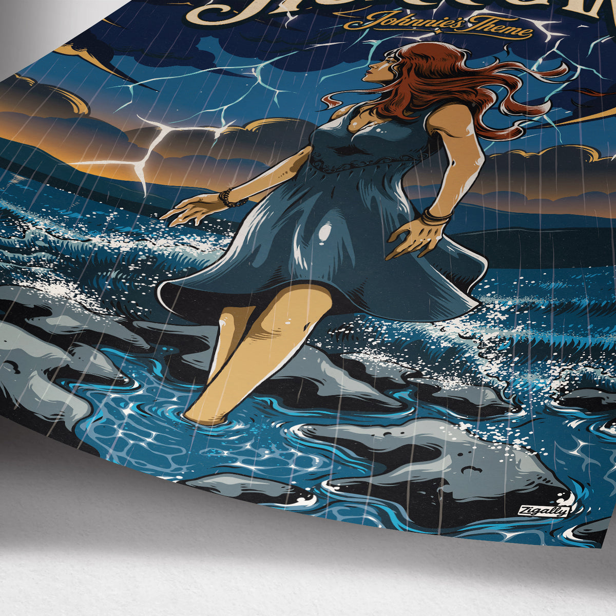 Hurricane (Johnnie’s Theme) Stormy Ocean Art Print