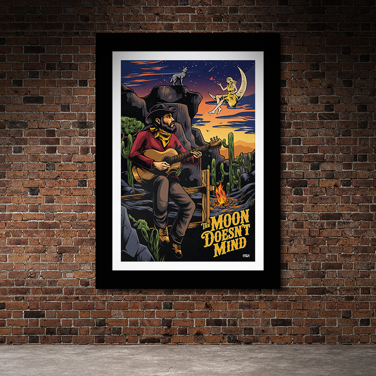 The Moon Doesn't Mind Western Art Print
