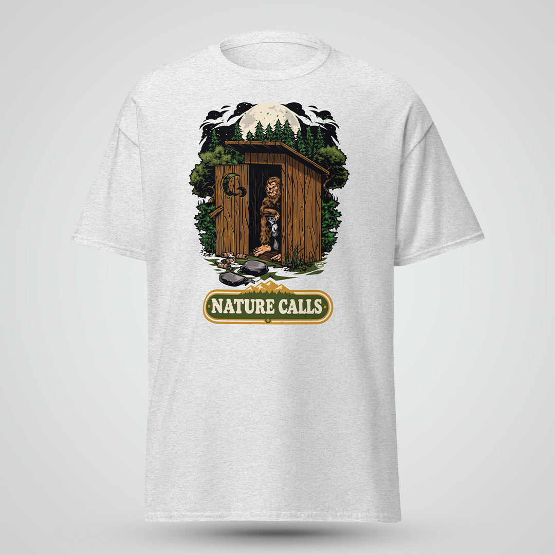 Nature Calls Bigfoot T-Shirt. 🌲👣