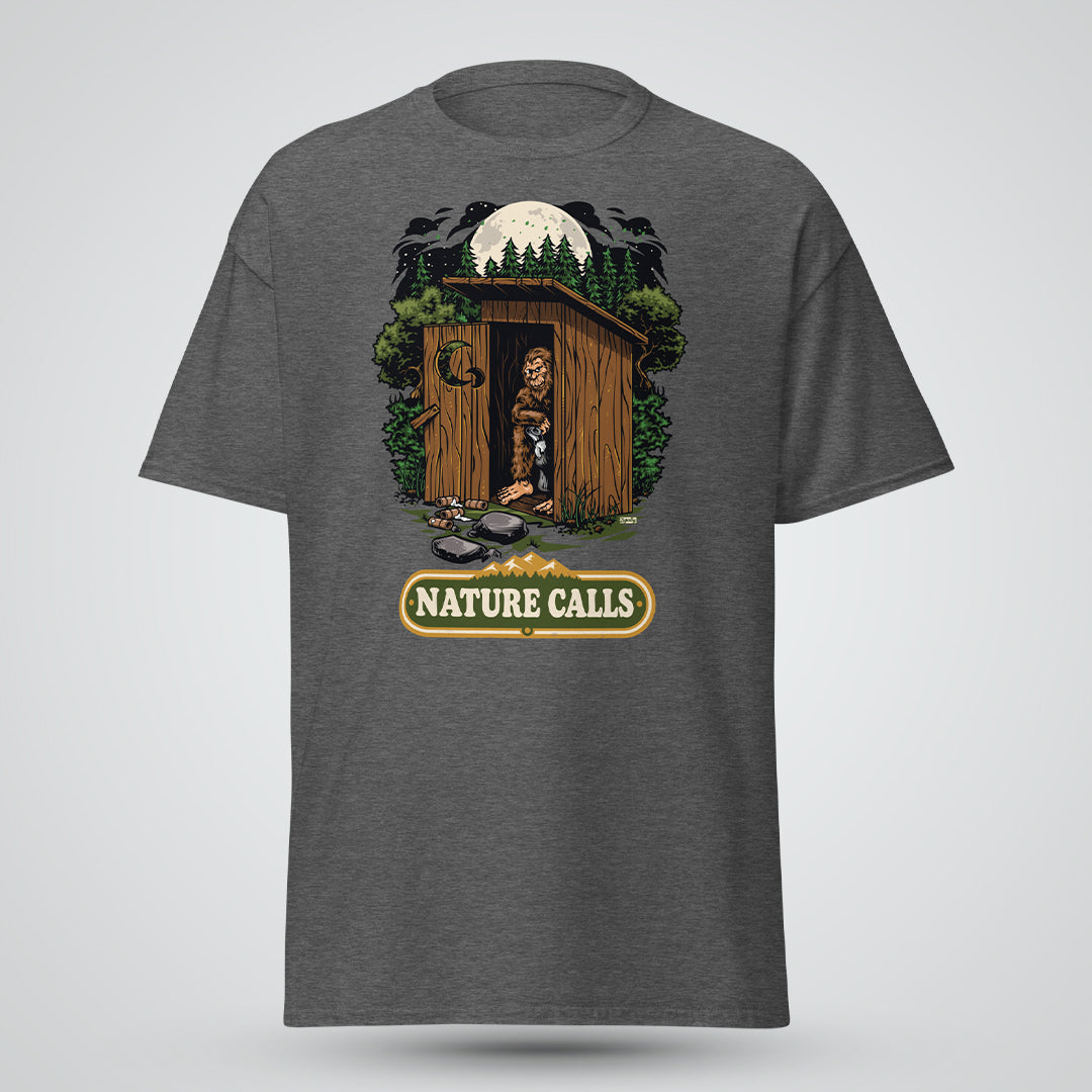 Nature Calls Bigfoot T-Shirt. 🌲👣