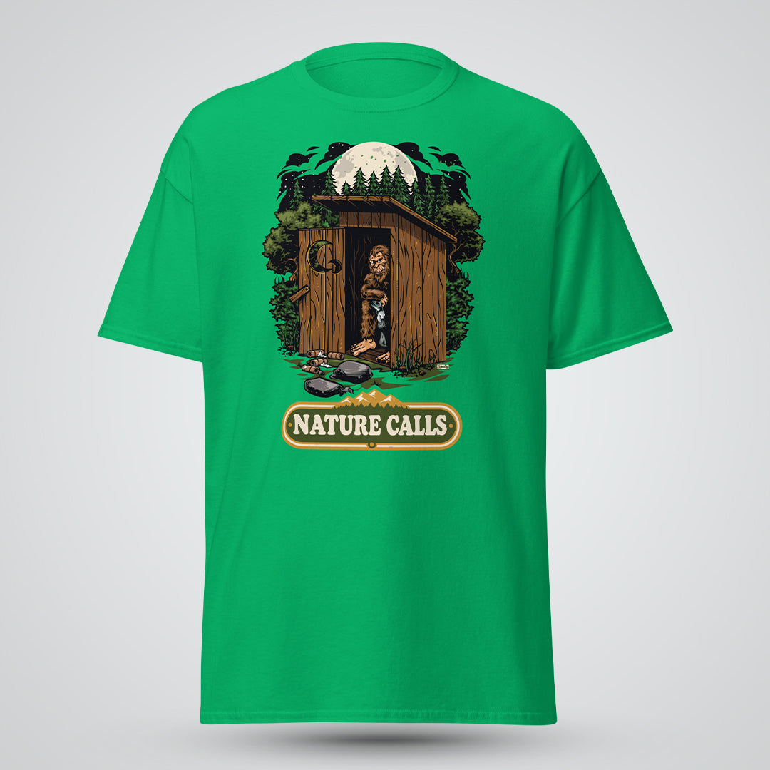 Nature Calls Bigfoot T-Shirt. 🌲👣