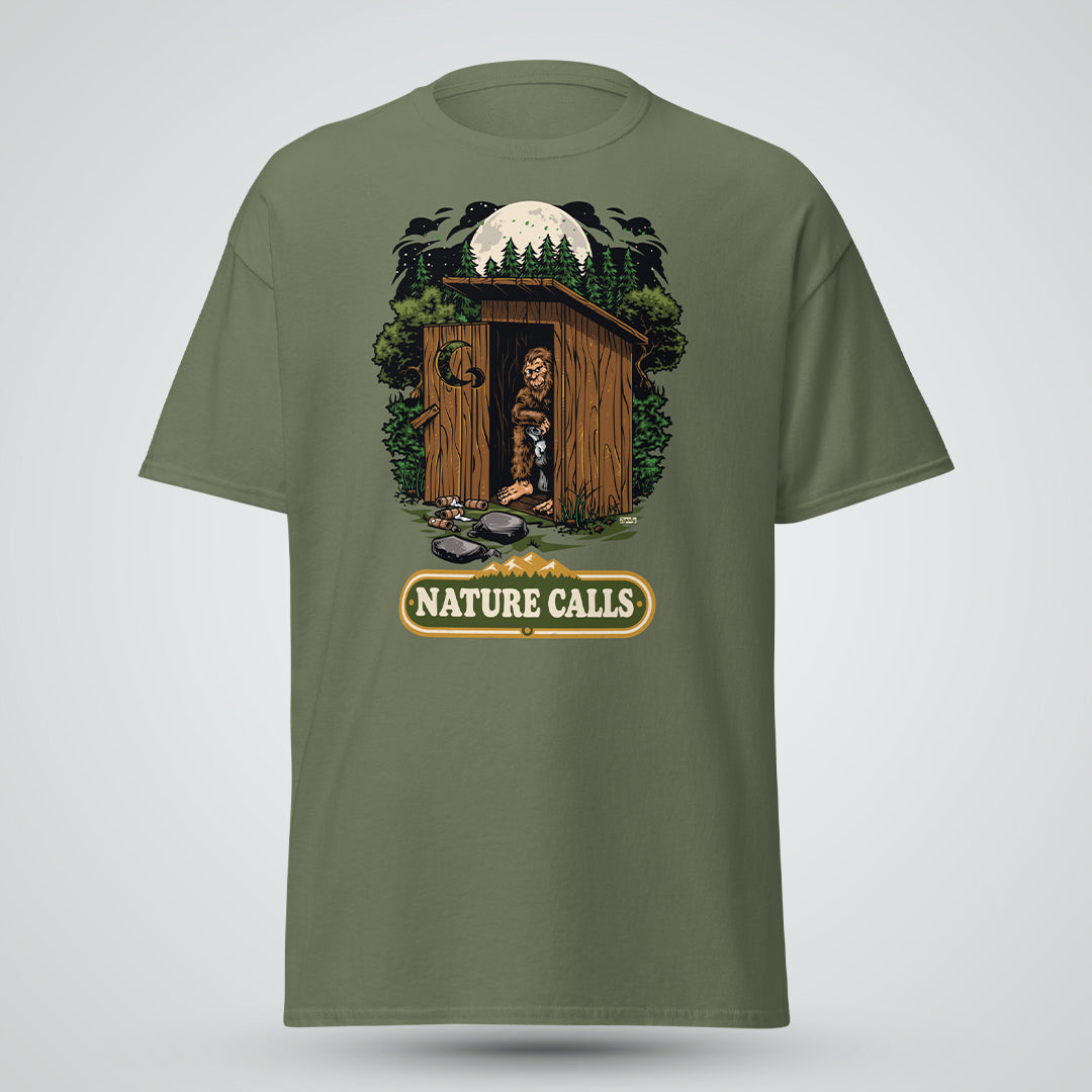Nature Calls Bigfoot T-Shirt. 🌲👣