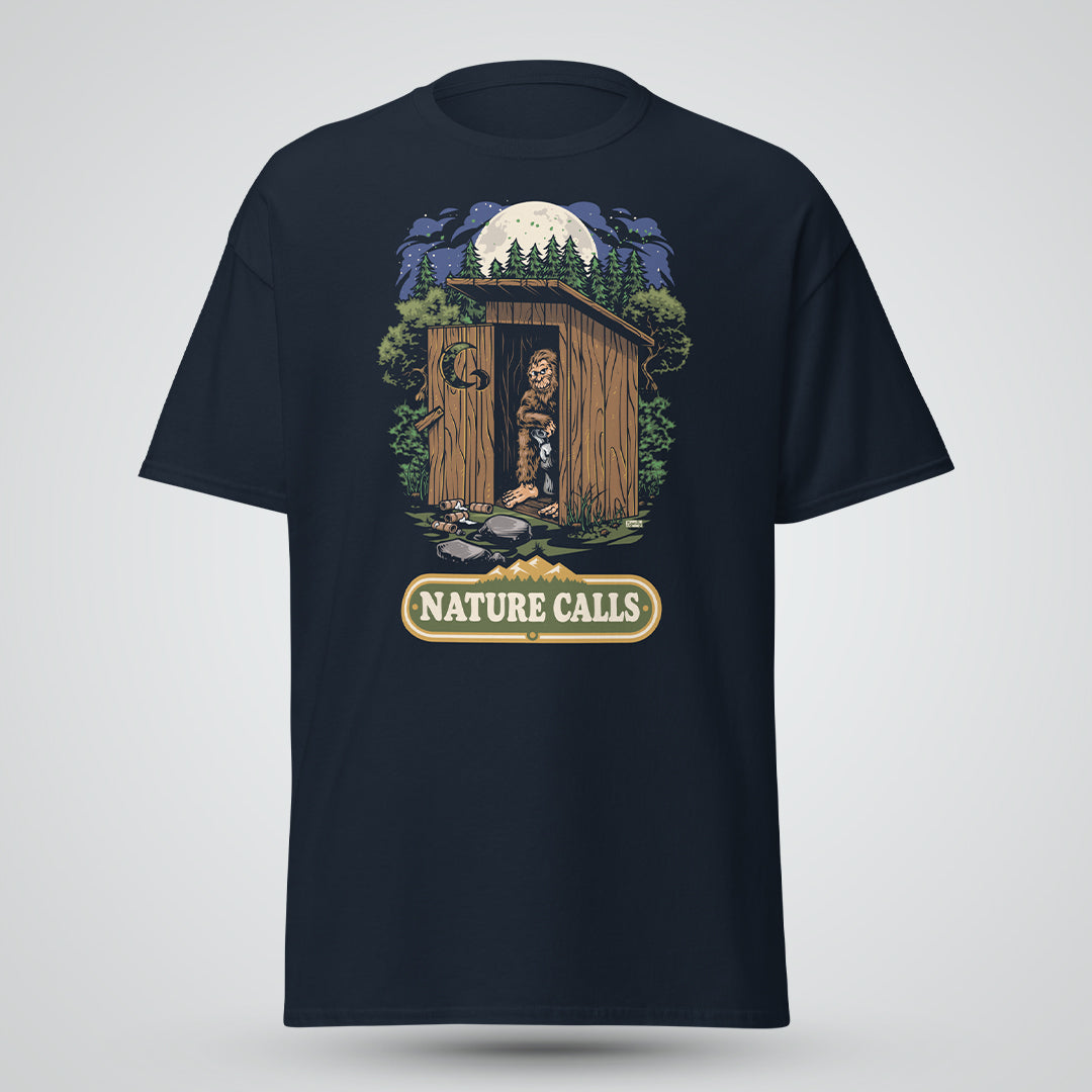 Nature Calls Bigfoot T-Shirt. 🌲👣