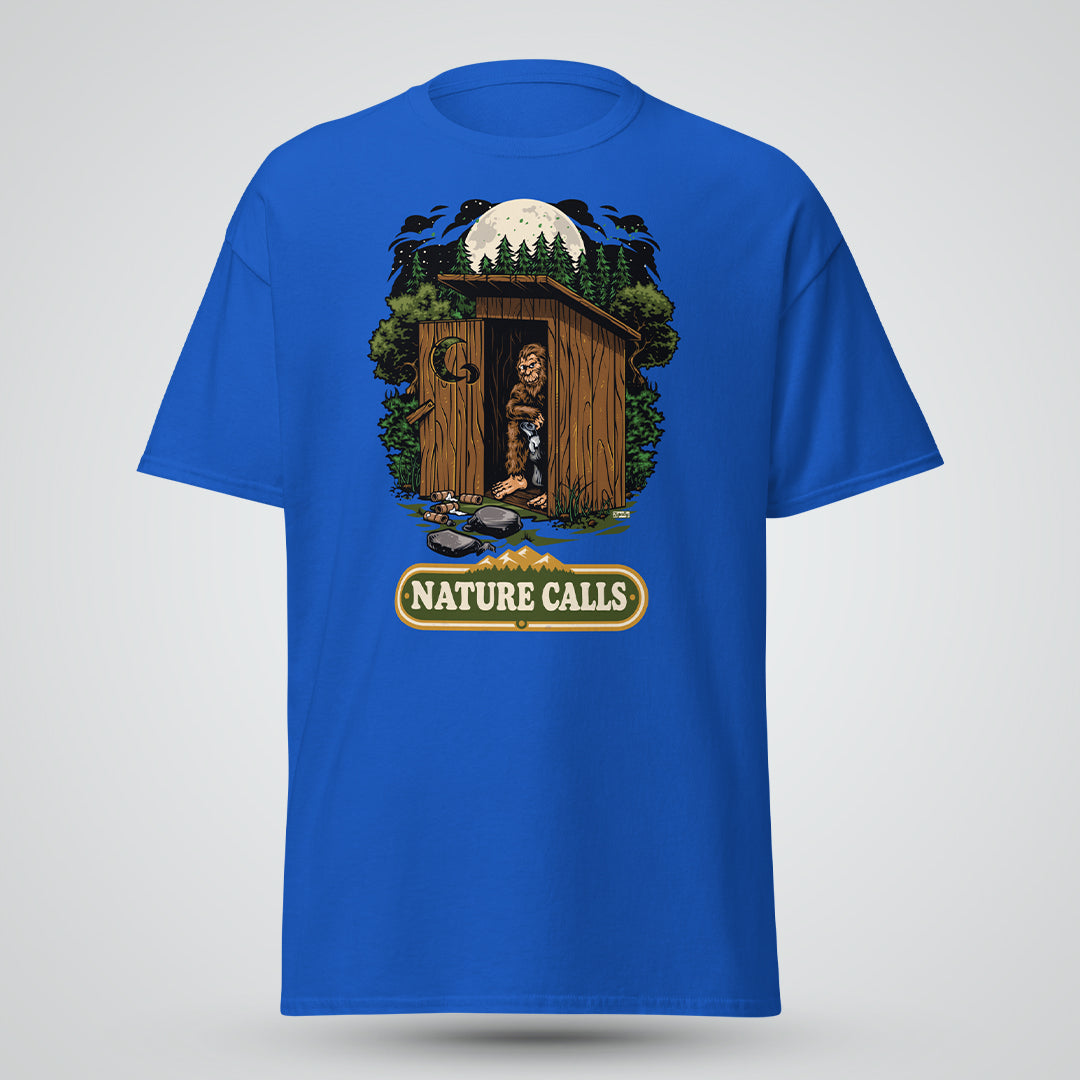 Nature Calls Bigfoot T-Shirt. 🌲👣