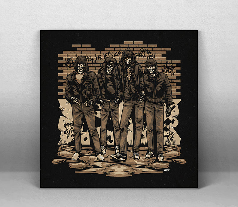 Vintage Punk Skeleton Poster