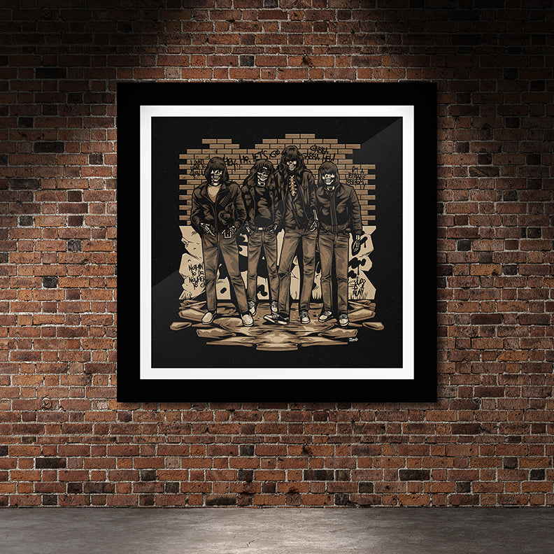 Vintage Punk Skeleton Poster