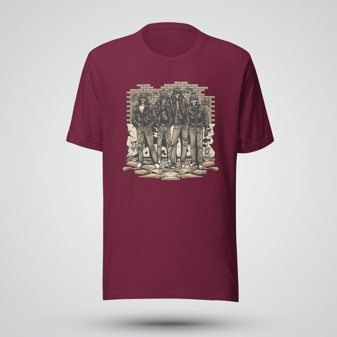 Vintage Punk Skeleton Short-Sleeve Unisex T-Shirt