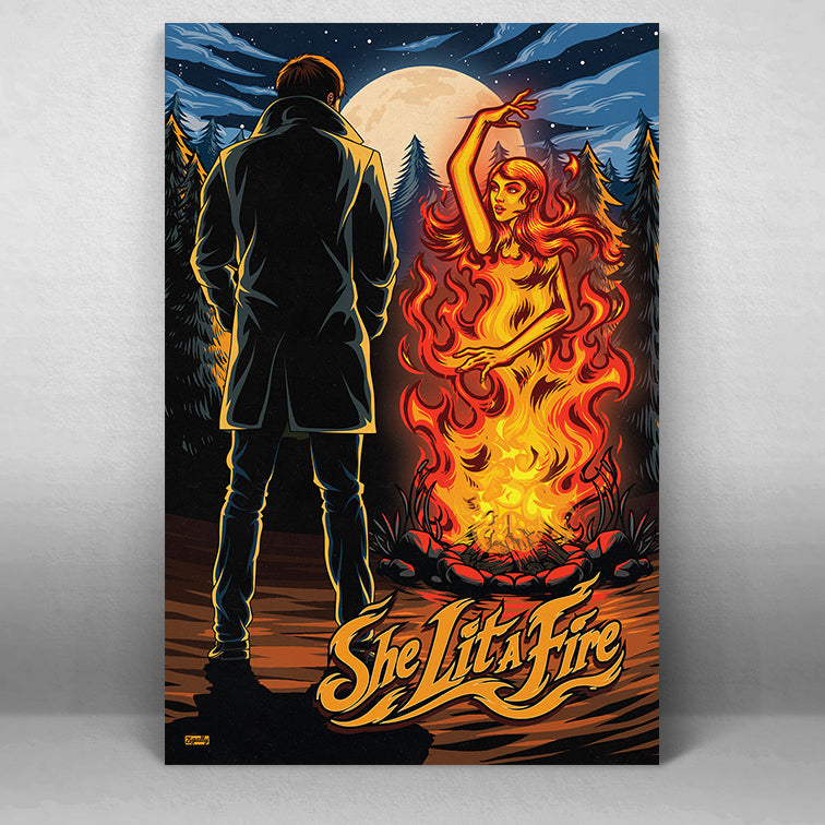 She Lit A Fire Art Print