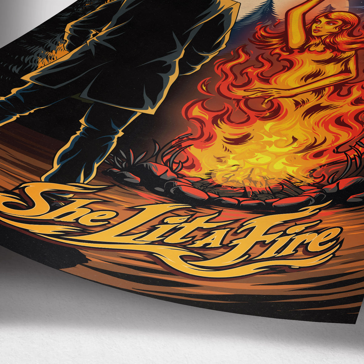 She Lit A Fire Art Print