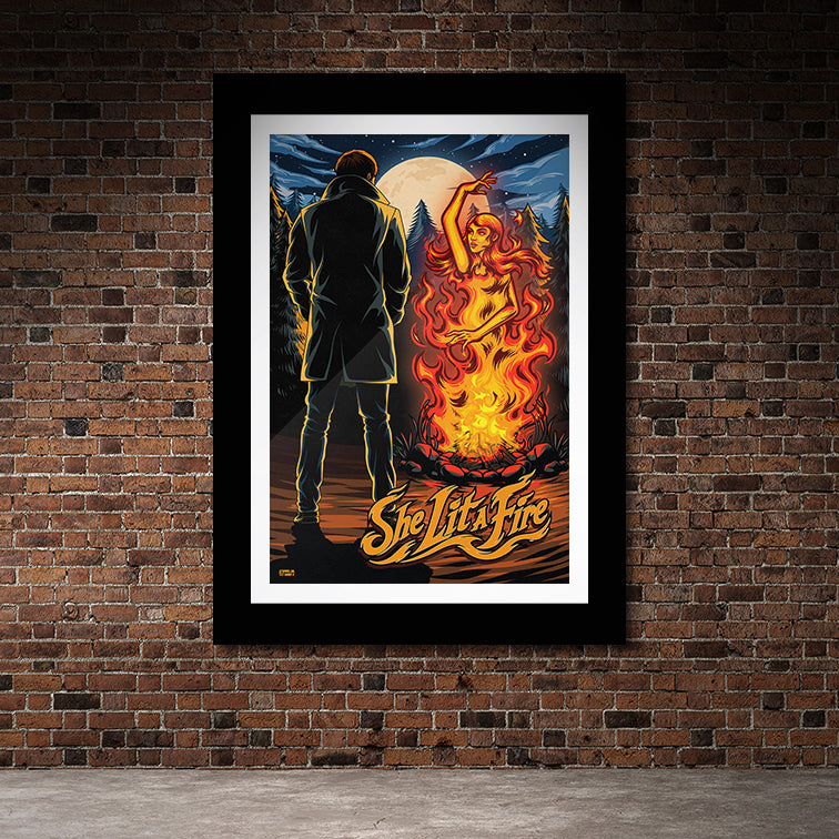 She Lit A Fire Art Print