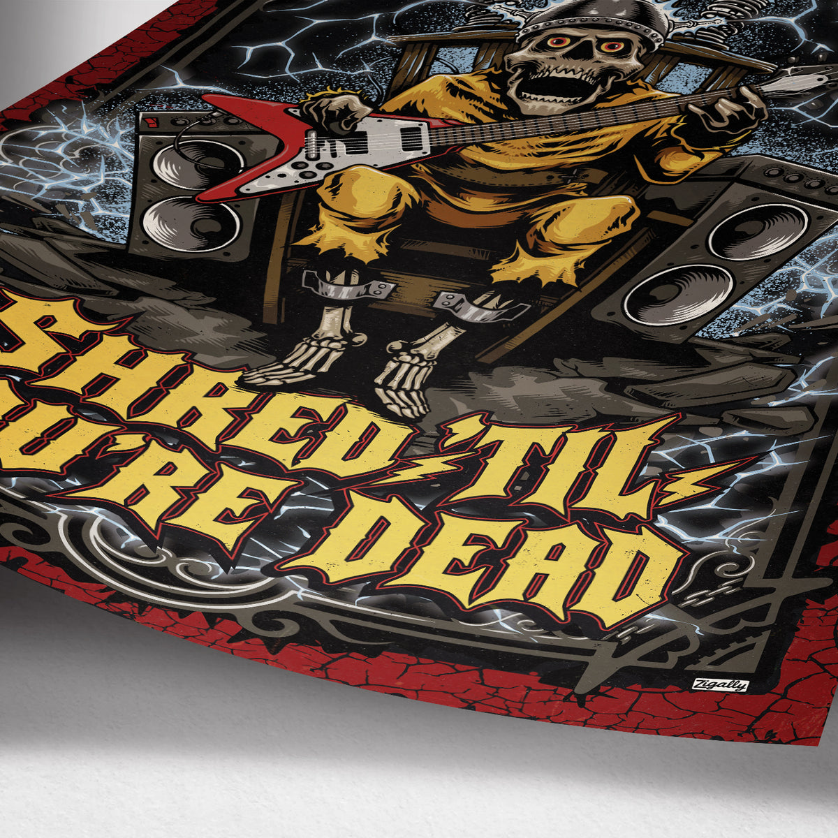 Shred ’Til You’re Dead Heavy Metal Art Print