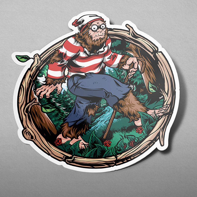 Where&#39;s Bigfoot? - Kiss Cut Sticker