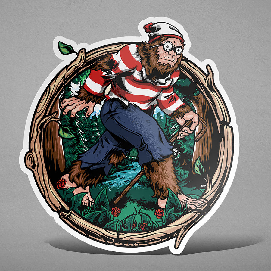 Where&#39;s Bigfoot? - Kiss Cut Sticker