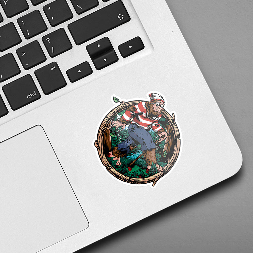 Where&#39;s Bigfoot? - Kiss Cut Sticker