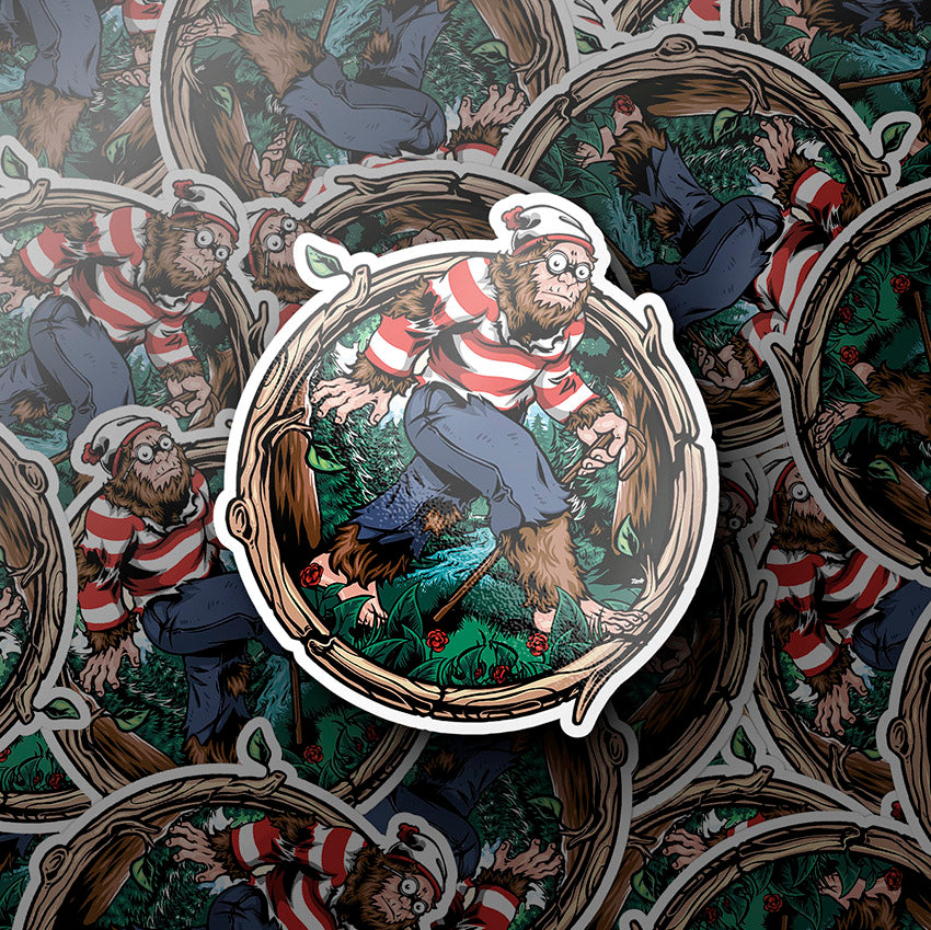 Where&#39;s Bigfoot? - Kiss Cut Sticker