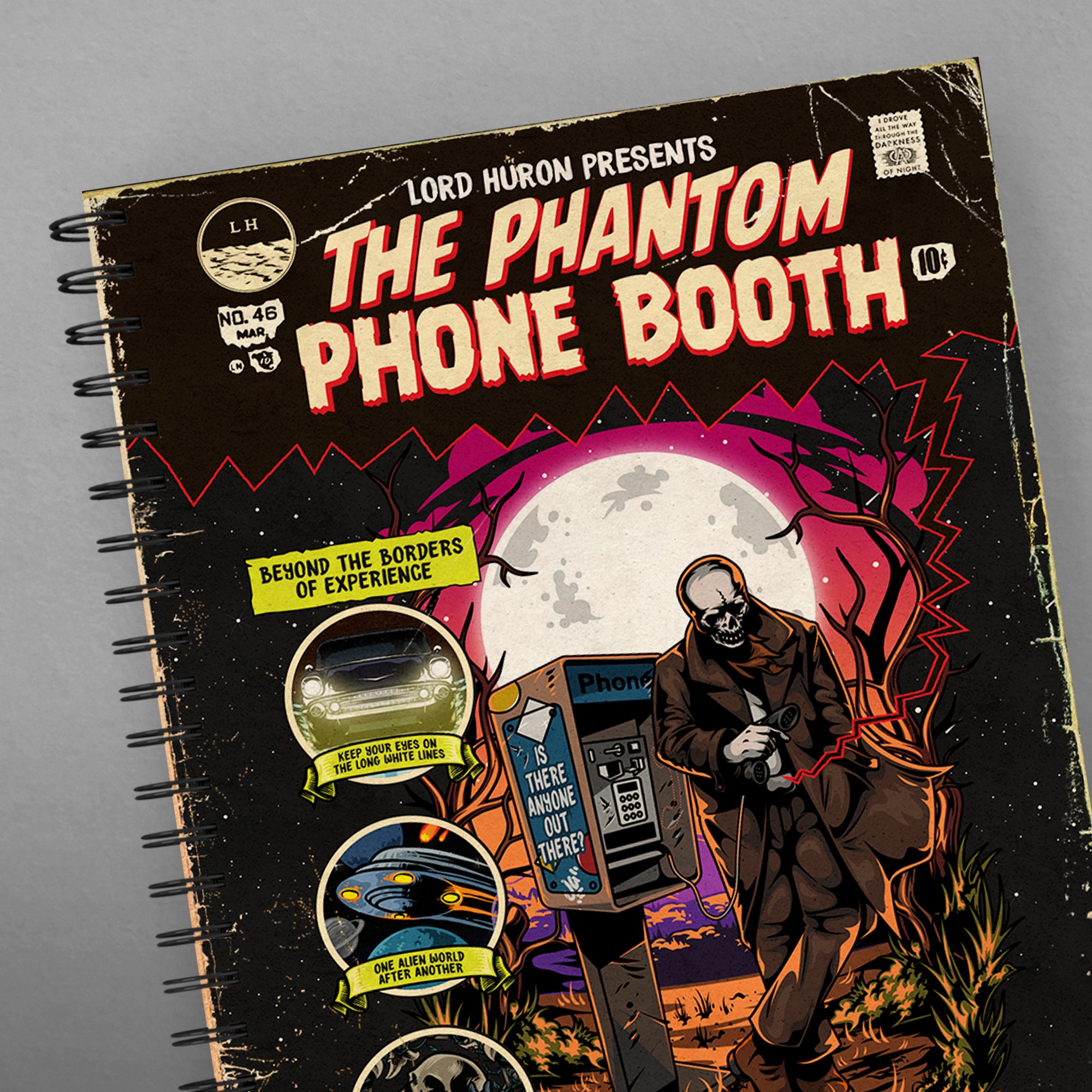 The Phantom Phone Booth Spiral notebook