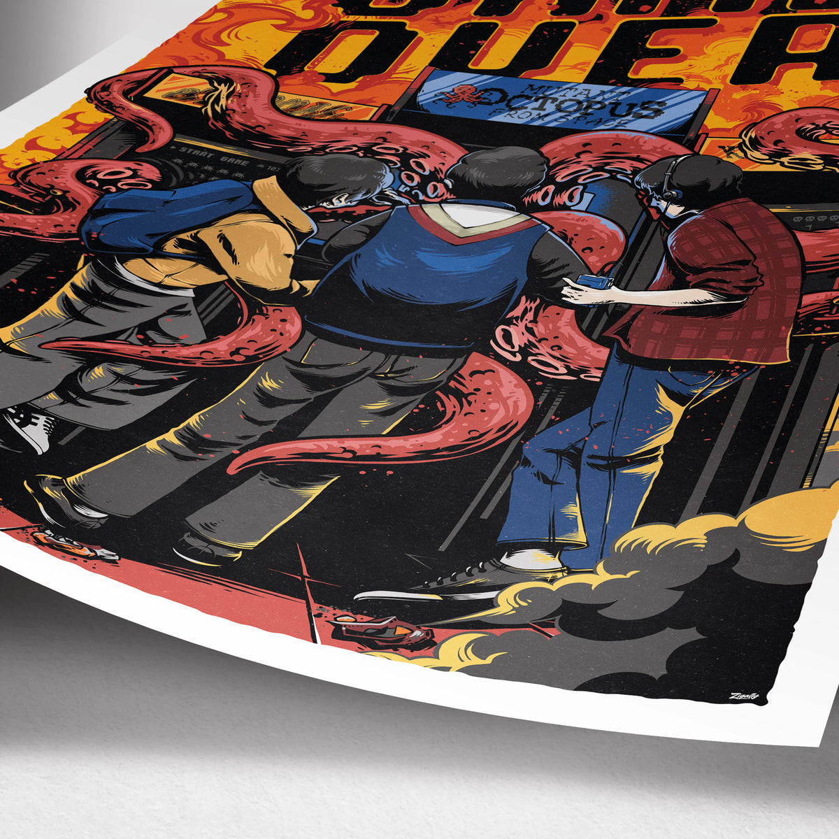 Game Over Retro Arcade Poster