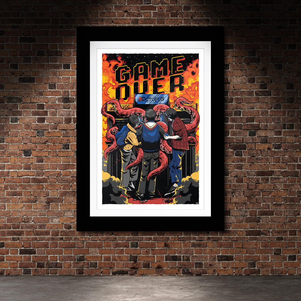 Game Over Retro Arcade Poster