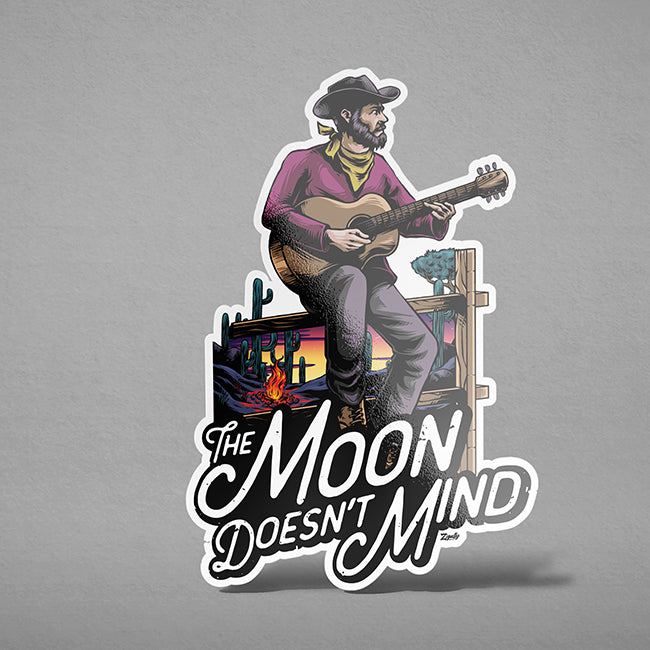 The Moon Doesn&#39;t Mind - Kiss Cut Sticker