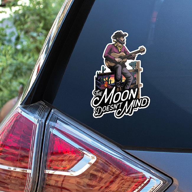 The Moon Doesn&#39;t Mind - Kiss Cut Sticker