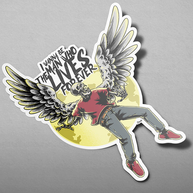 The Man Who Lives Forever - Kiss Cut Sticker
