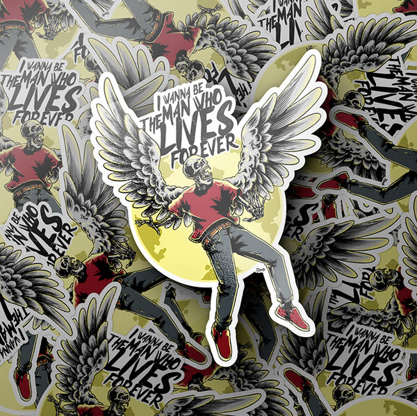 The Man Who Lives Forever - Kiss Cut Sticker - zigally