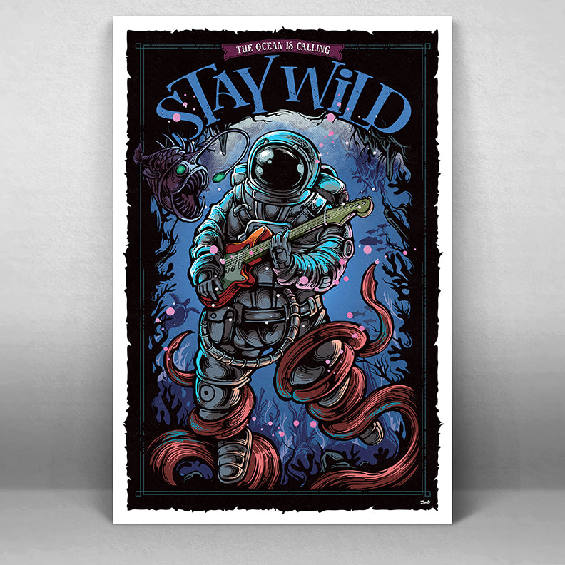 The Ocean is Calling - Stay Wild Poster
