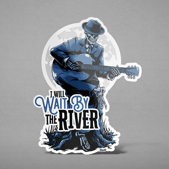 Wait By The River - Kiss Cut Sticker